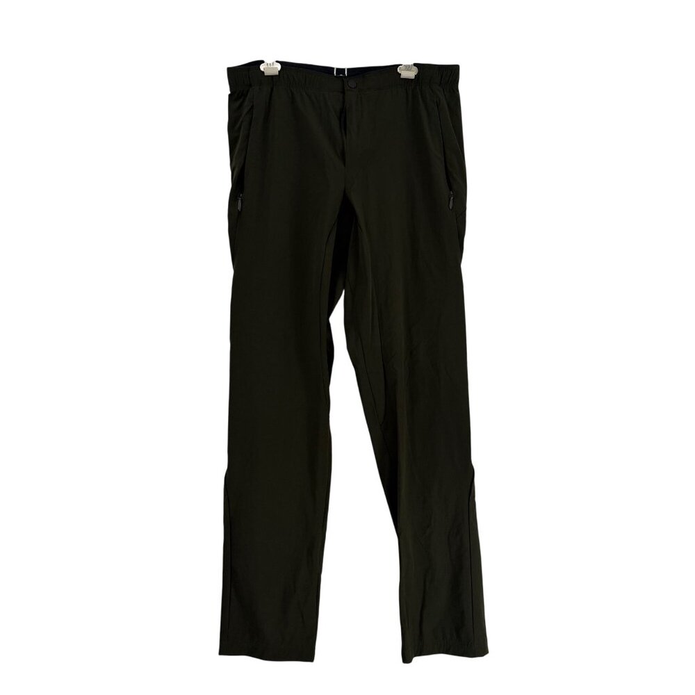 Pashko Olive Green Tech Performance Modern Slim Straight Cargo Pants Mens Medium